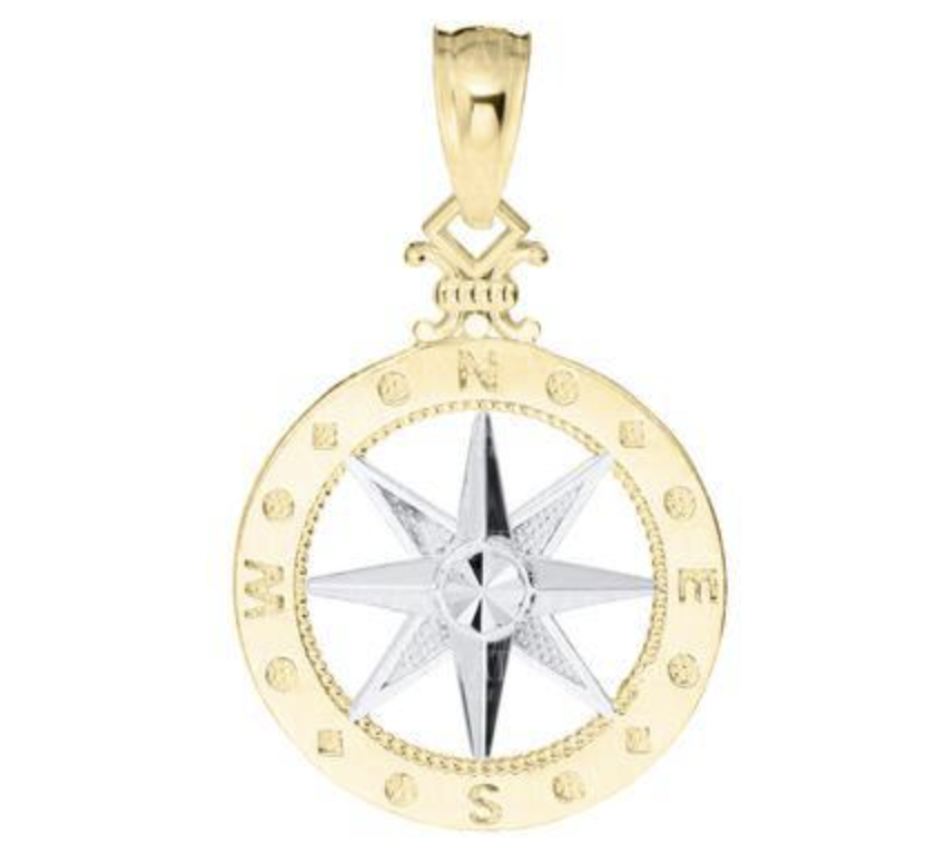 Tree-on-Life Small Compass with rope pendant Mini compass compass
